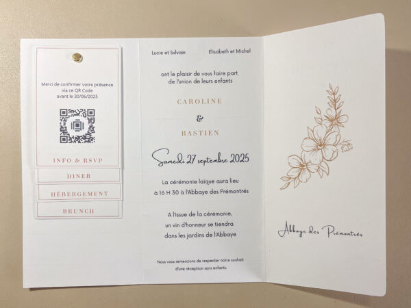 TEMPLATE RAFFINÉ - Faire part et RSVP – Image 3
